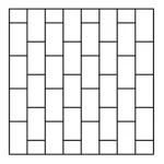 Running bond tiling pattern