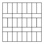 Stacking horizontal tiling pattern